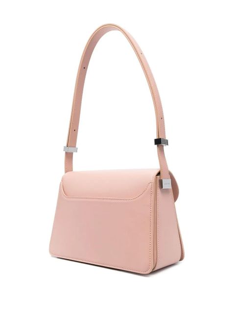 Lanvin studded leather shoulder bag - Neutrals