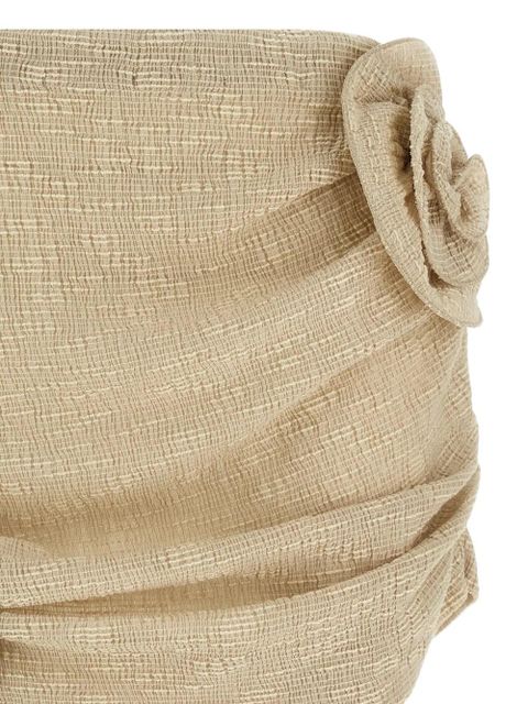 Magda Butrym flower-detail mini skirt - Neutrals