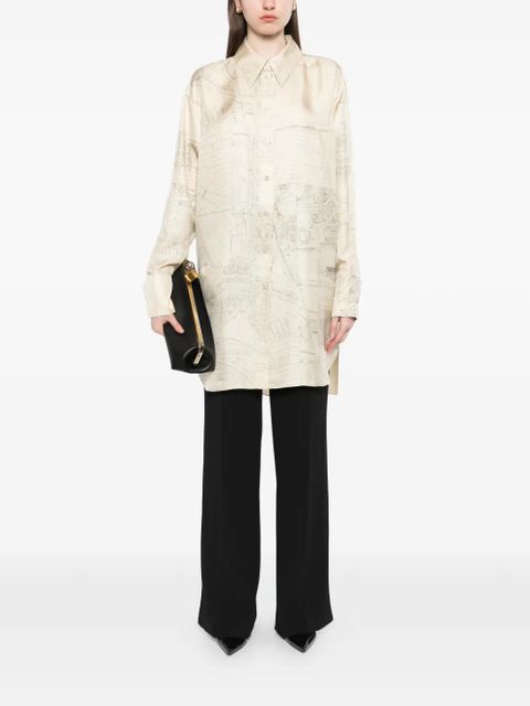 Róhe map-print shirt - Neutrals - zdjęcie produktu nr 2