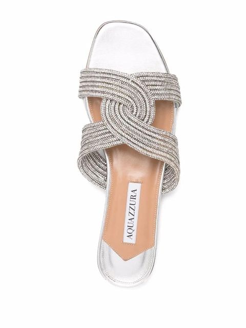 Aquazzura Gatsby flat sandals - Silver