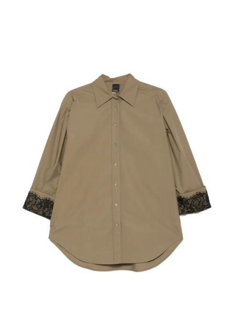 PINKO lace-trim shirt - Brown - zdjęcie produktu nr 1