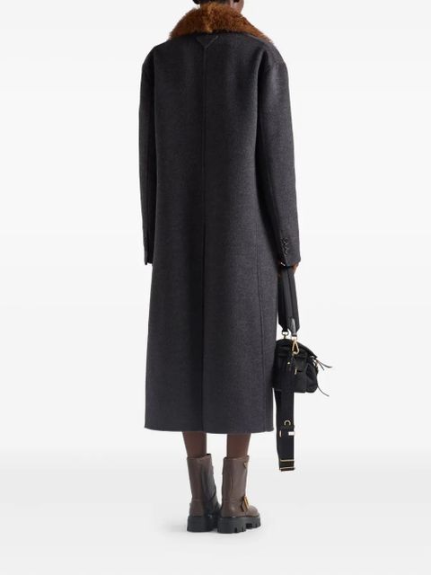 Prada double-breasted double cashwool coat - Grey - zdjęcie produktu nr 2