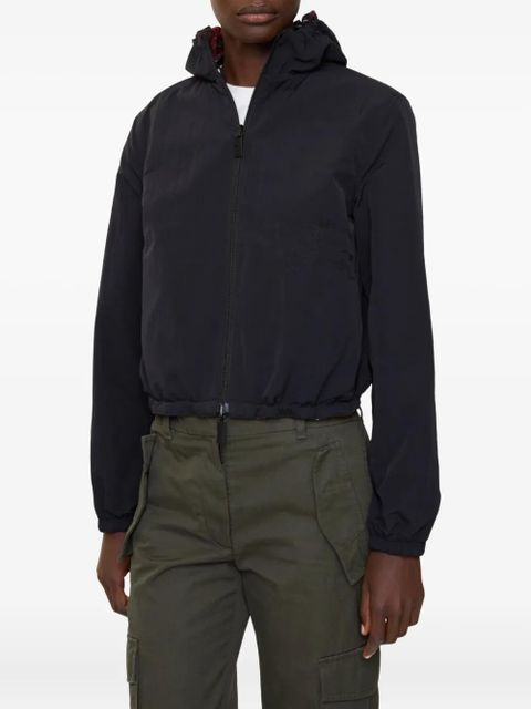 Burberry check-pattern hooded jacket - Red