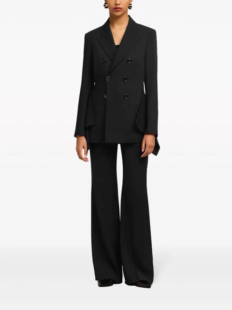 AMI Paris draped-panel virgin wool blazer - Black