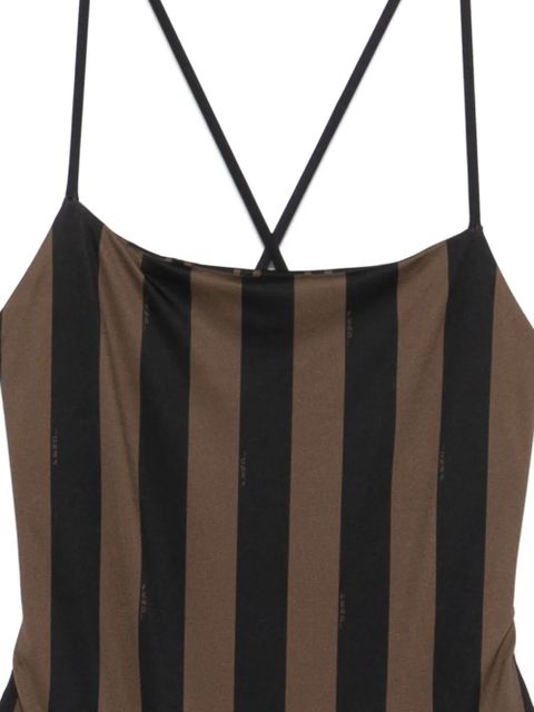 FENDI patterned reversible swimsuit - Brown