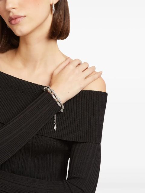 Jimmy Choo Diamond Chain crystal-embellished bracelet - Silver