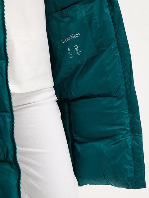 Calvin Klein Jeans kurtka puchowa kolor turkusowy zimowa LV047D502G