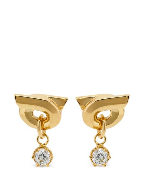 Ferragamo Gancini earrings with pendant - Gold