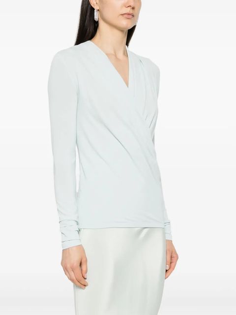 Givenchy V-neck draped blouse - Blue