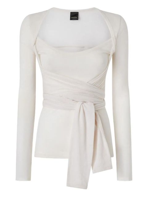 PINKO wrap-effect top - White - zdjęcie produktu nr 1