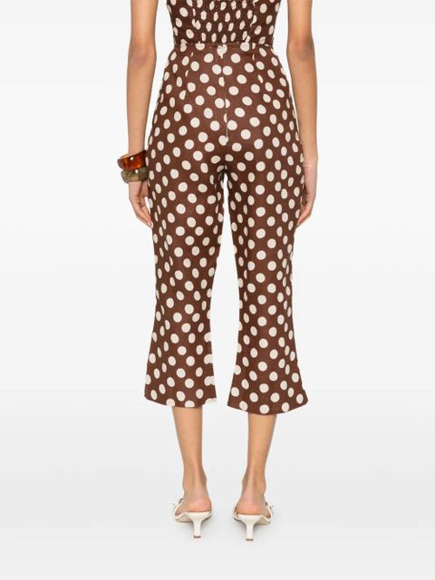 Faithfull the Brand Valeria polka-dot trousers - Brown