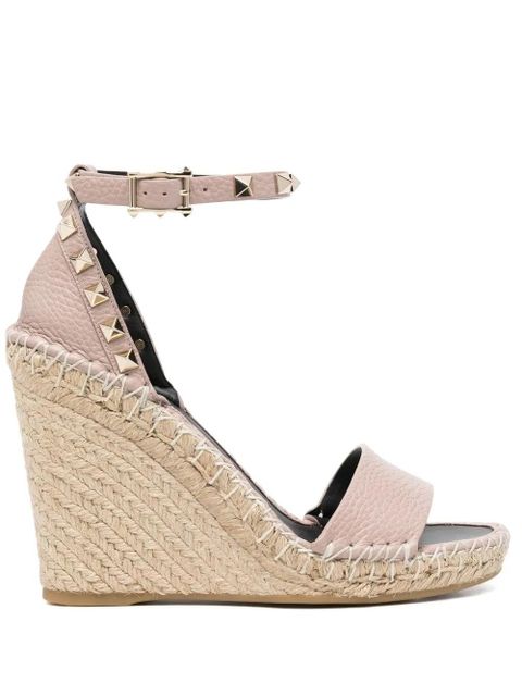 Valentino Garavani 105mm Double Rockstud wedge sandals - Neutrals - zdjęcie produktu nr 2