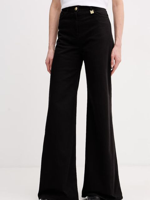 Elisabetta Franchi Jeansy wide leg damskie - zdjęcie produktu nr 1