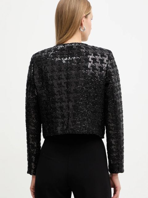 MICHAEL Michael Kors marynarka kolor czarny jednorzędowa MF510CAJSD