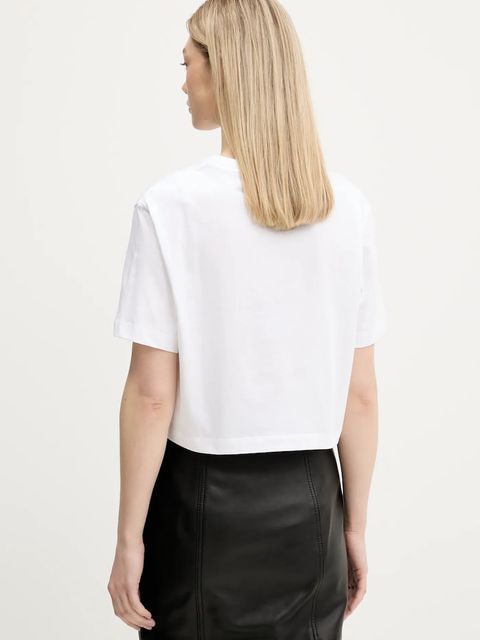 Karl Lagerfeld Jeans t-shirt bawełniany damski kolor biały A3W17040