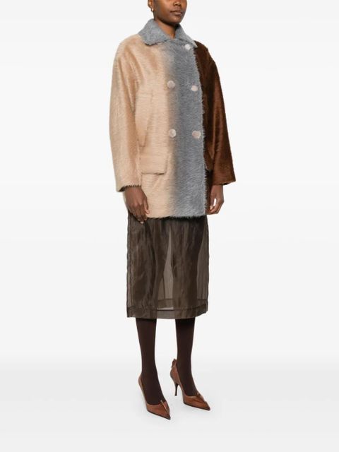 FENDI colour-block double-breasted jacket - Neutrals - zdjęcie produktu nr 2