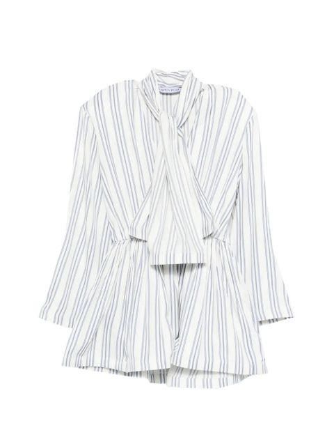 Rowen Rose scarf striped mini dress - White - zdjęcie produktu nr 1