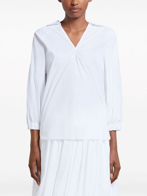 Marni V-neck cotton blouse - White - zdjęcie produktu nr 2
