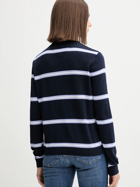 Tommy Jeans sweter bawełniany kolor granatowy lekki DW0DW20159 - zdjęcie produktu nr 2