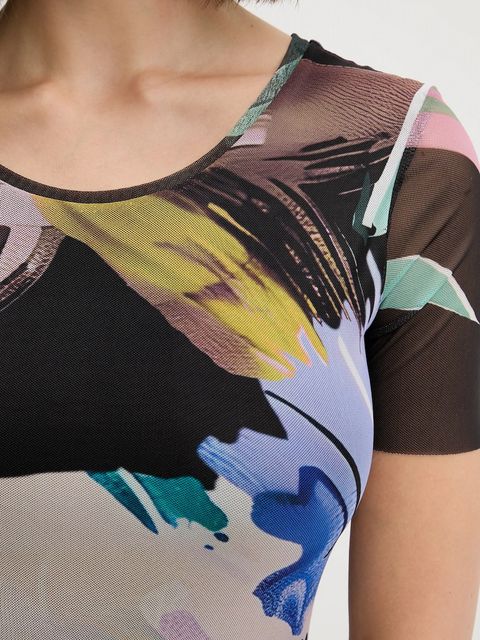 Desigual sukienka BERNADETTE kolor czarny 25WWVK19