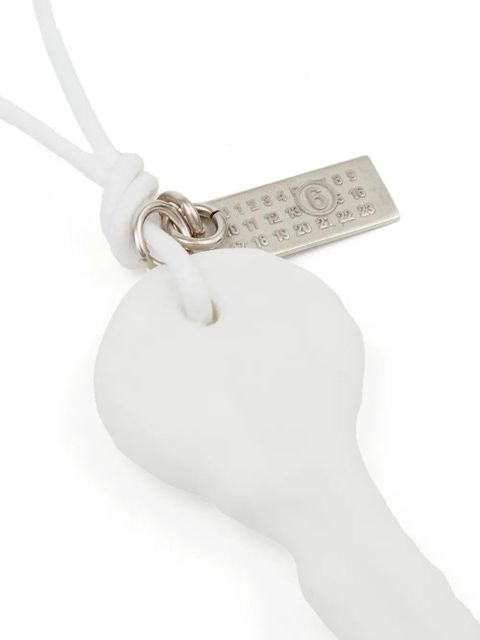 MM6 Maison Margiela Candle Waxed key-pendant necklace - White