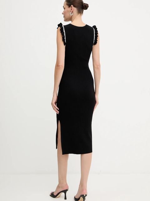 Morgan sukienka kolor czarny midi dopasowana RMSAGA