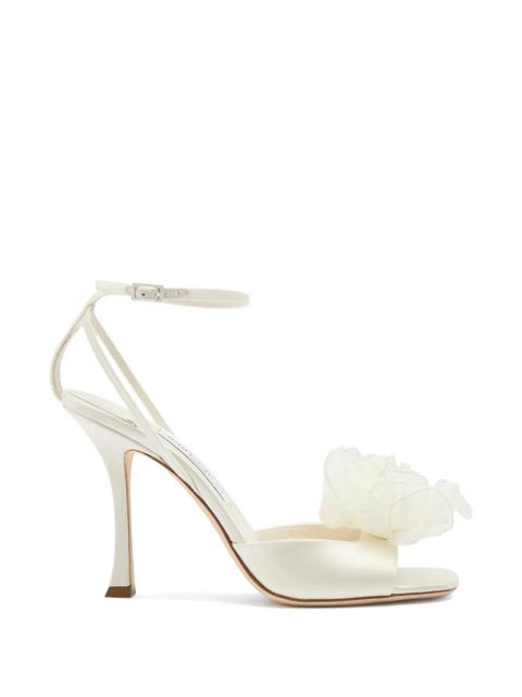 Jimmy Choo Mimmi flower-appliqué sandals - Neutrals - zdjęcie produktu nr 1
