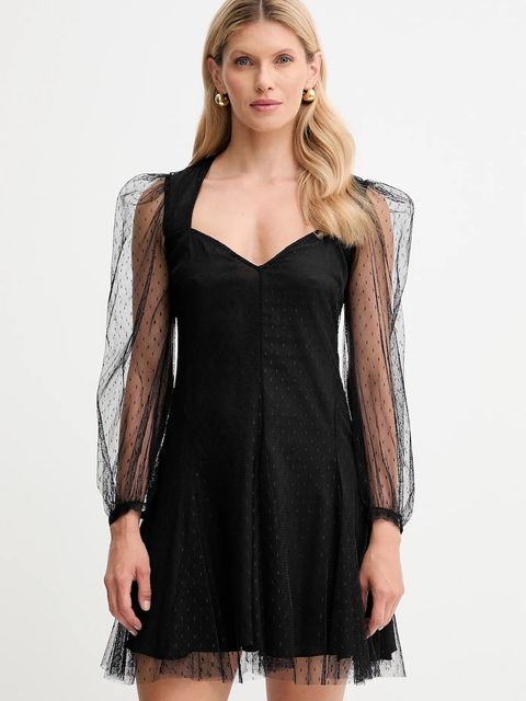 Twinset sukienka kolor czarny mini rozkloszowana 252TP2651 - zdjęcie produktu nr 1