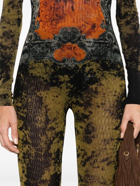 Jean Paul Gaultier abstract-print jumpsuit - Black