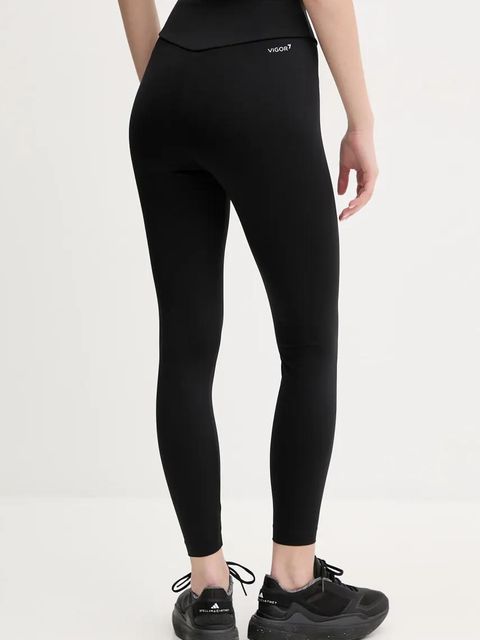 EA7 Emporio Armani legginsy treningowe kolor czarny gładkie AF12625.7W000232