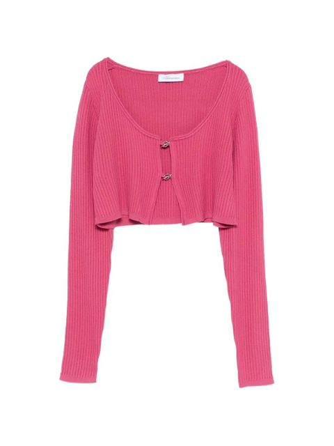 Blumarine ribbed buttoned cardigan - Pink - zdjęcie produktu nr 1