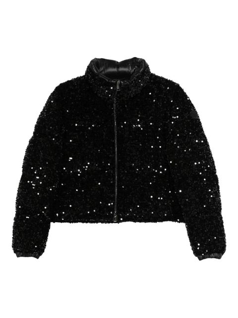 Moncler sequin-embellished zip-front jacket - Black - zdjęcie produktu nr 1