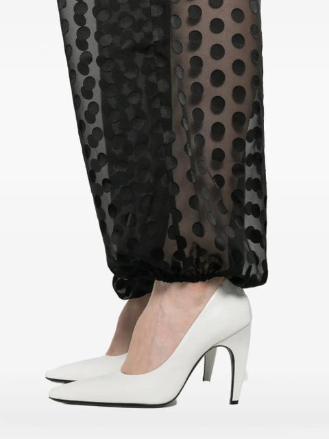 The Frankie Shop Orissa sheer-finish baloon trousers - Black