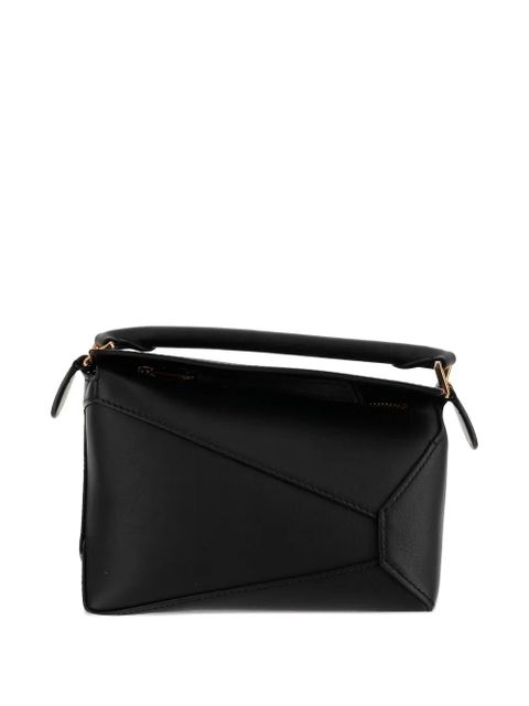 LOEWE mini Puzzle Edge top-handle calfskin bag - Black - zdjęcie produktu nr 2