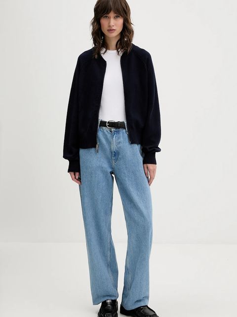 Dickies kardigan damski kolor granatowy lekki DK0A87OZ