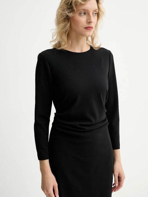 Calvin Klein sukienka kolor czarny mini prosta LV044D062G