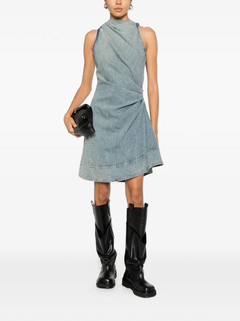 Alexander McQueen draped sleeveless midi dress - Blue - zdjęcie produktu nr 2