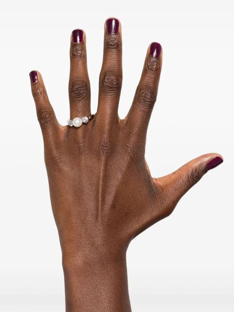 Swarovski Matrix crystal pearl ring - Silver - zdjęcie produktu nr 2