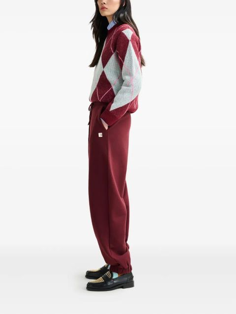 Essentiel Antwerp diamond-pattern crew-neck sweater - Red - zdjęcie produktu nr 2