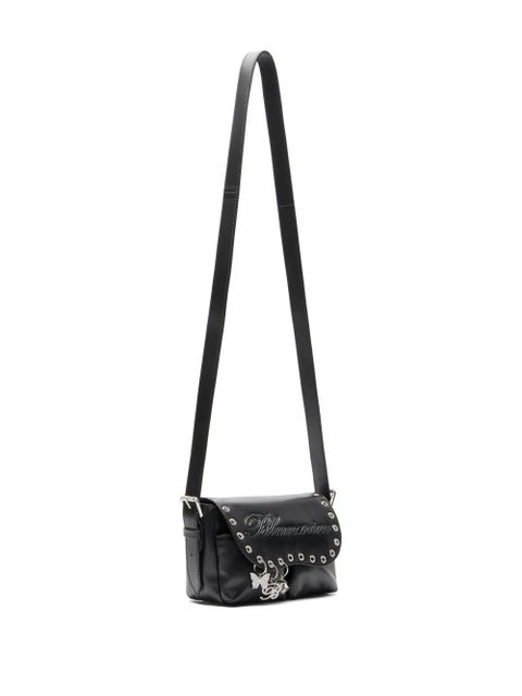 Blumarine eyelet butterfly-charm shoulder bag - Black - zdjęcie produktu nr 2