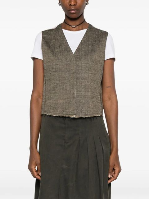 OUR LEGACY Base V-neck waistcoat - Green