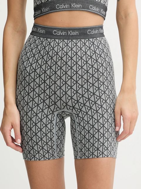 Calvin Klein Underwear szorty lounge damskie kolor szary wzorzyste high waist LV00QF8488 - zdjęcie produktu nr 2