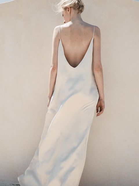 MUUV. sukienka FEU kolor beżowy maxi prosta