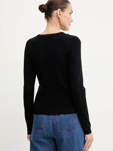 Morgan sweter damski kolor czarny lekki MCHANTI