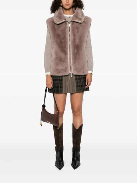 PINKO faux-fur zip-front vest - Neutrals - zdjęcie produktu nr 2