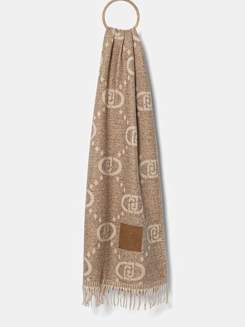 Liu Jo szalik damski kolor beżowy wzorzysty 2F5038.T0300 - zdjęcie produktu nr 1