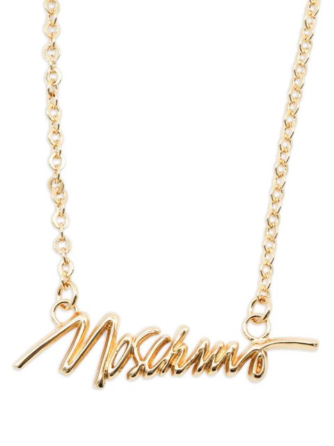 Moschino logo-lettering necklace - Gold - zdjęcie produktu nr 2