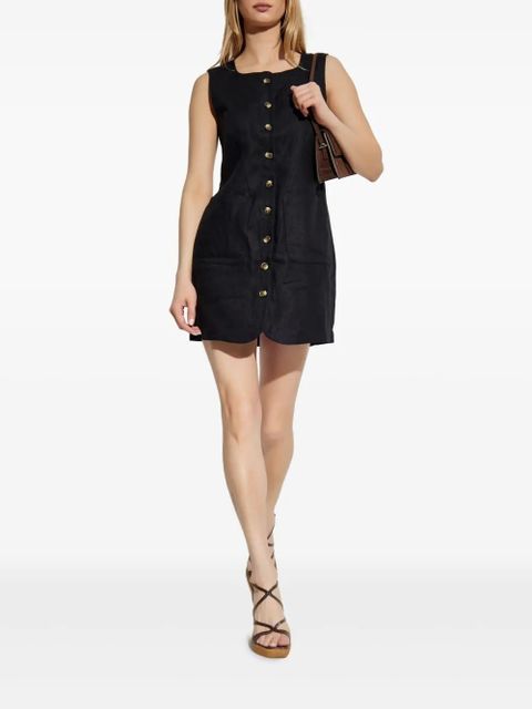 Posse linen mini dress - Black