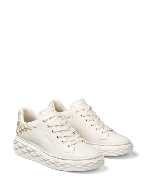 Jimmy Choo Diamond Maxi pearl-embellished sneakers - Neutrals - zdjęcie produktu nr 2