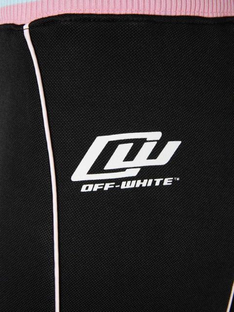 Off-White striped-waistband trousers - Black